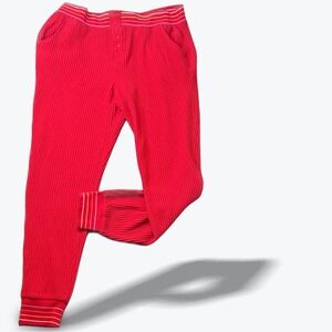 PJ Salvage Red Waffle Knit Lounge Sleepwear Jogger Pants Lounge Sleepwear Size L